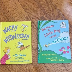 Wacky Wednesday and Because a Little Bug Went Ka-Choo! Books